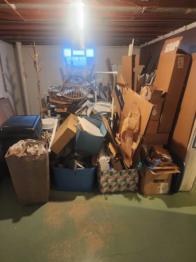 Roll-off dumpster container at job site for Roll Off Dumpster Rental in Unadilla